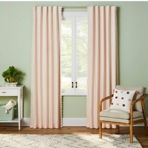 Pillowfort Pink Scallop Edge Blackout Curtain Panel 42 X 84